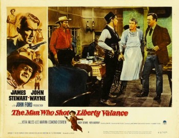 L'Homme qui tua Liberty Valance mon film préféré avec un casting de rêve( Lee Van Cleef,Lee Marvin,James Stewart, John Wayne).