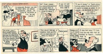 Mickey, le Pr Durandus et Minnie dans Le Journal de Mickey N:15 ( 7 Septembre 1952 ).