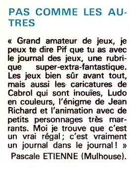 Extrait du n°250 de Pif Gadget