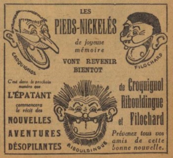 L'Epatant 1927 - n°964 - 20 janvier 1927 - Annonce du retour des Pieds Nickelés - page 11.jpg