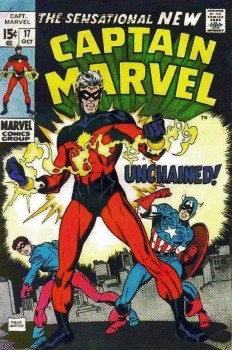 CAPTAIN MARVEL N°17 DE 10/1969 PAR GIL KANE ET DAN ADKINS A L'ENCRAGE