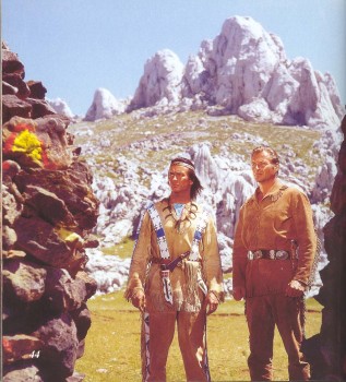 Pierre Brice &quot;Winnetou&quot; et Lex Baker &quot;Shatterhand&quot;.