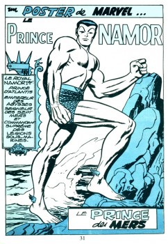 Mini poster du Prince des mers publier dans Marvel N°7 ( Octobre 1970 ).